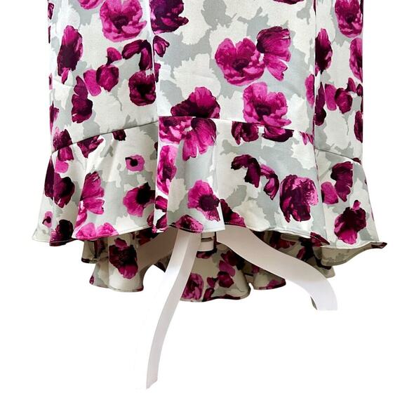 Banana Republic Purple Floral Sleeveless Maxi Ruffles NWOT Size 4 - Picture 7 of 15